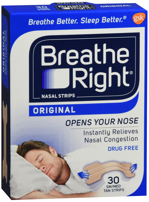 Breathe Right Large Original Tan Nasal Strips 30 count