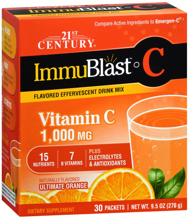 Immublast_C Effervescent Vitamin C 1000mg Mix Orange 30 count