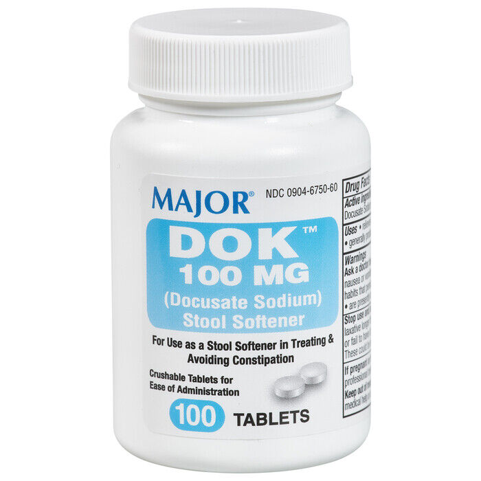 DOK 100 MG SGC 100ct UNBOXED   docusate sodium ORAL CAPSULE 100 MG