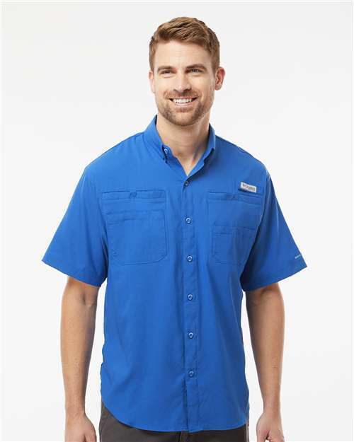 Columbia Short Sleeve Shirt, Ripstop Men’s PFG Tamiami II 128705