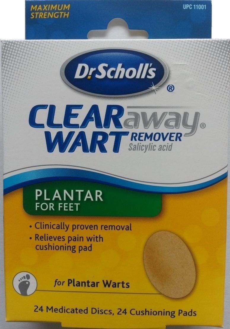 Dr. Scholl's Clear Away Wart Remover, Plantar, for Feet, Maximum Strength, Discs