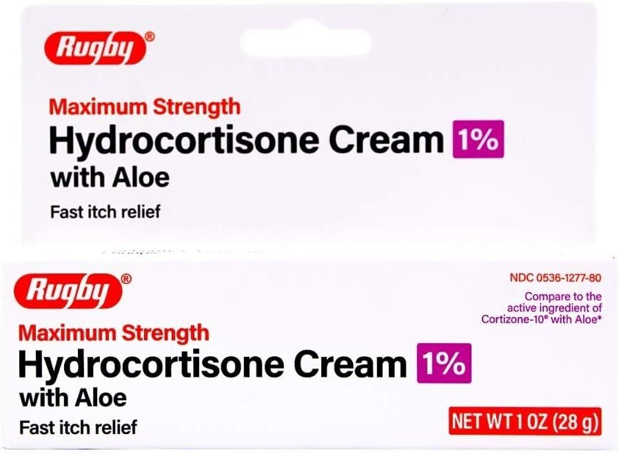 Hydrocortisone Maximum Strength CREAM 1% with ALOE, USP- 10 Pack-