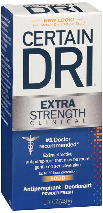 Certain Dri Antiperspirant Solid for Excessive Perspiration-1.7 oz  X 3