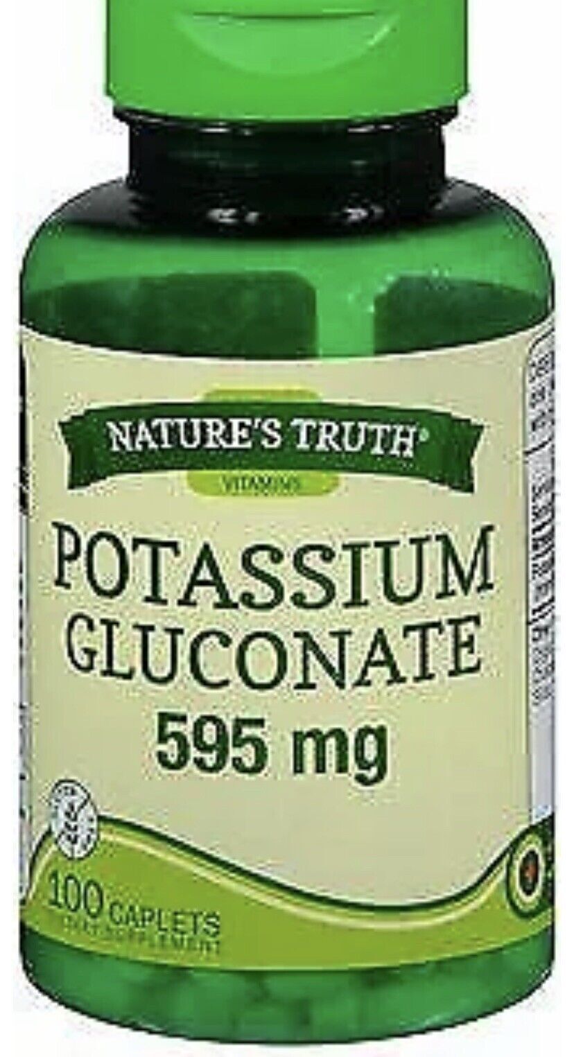 Nature’s Truth Potassium Gluconate 595 mg. 100 Caplets