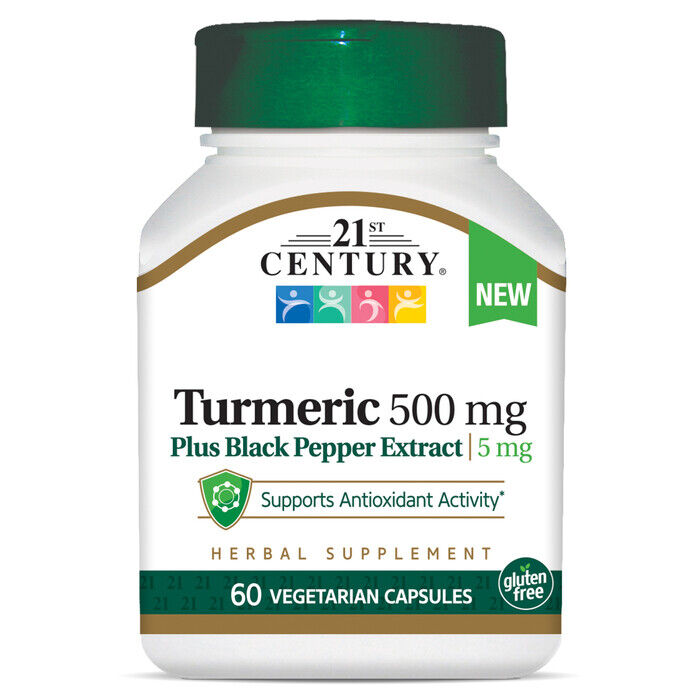 TURMERIC W/ BLACK PEPPER EXTRACT CAP 60CT 21ST CENTURY