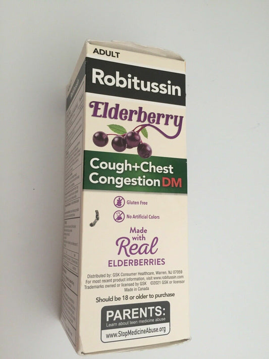 ROBITUSSIN DM ELDREBERRY CHEST/COUGH SYRUP 4OZ