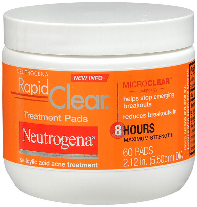 NEUTROGENA RAPID CLEAR PAD MAXIMUM STRENGTH 60CT