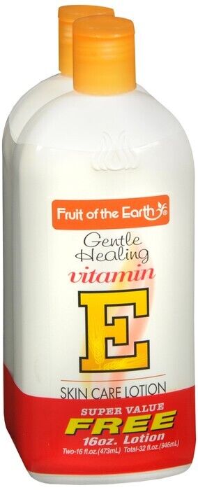 Fruit of the Earth Gentle Healing Vitamin E Skin Care Lotion 16 Oz 2 Pack