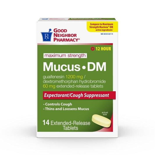 GNP Mucus Relief DM 1200mg Tablets 14ct guaifenesin/dextromethorphan ORAL TAB