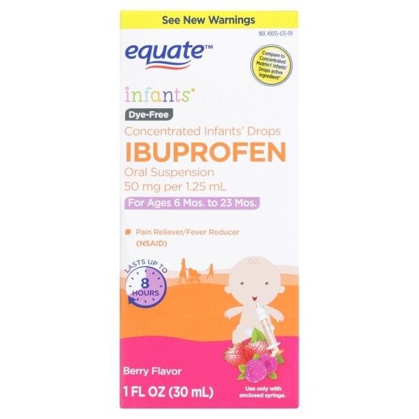 Ibuprofen  Infants' Concentrated Drops  Berry Flavor, 1 fl oz     by Equate