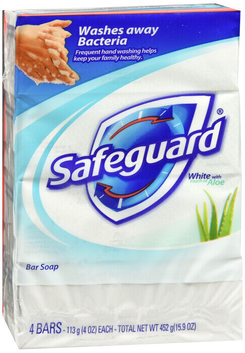 Safe-Guard Deodorant Bar Soap - 16oz (4 Count)  X 3    12 BARS TOTAL WHITE