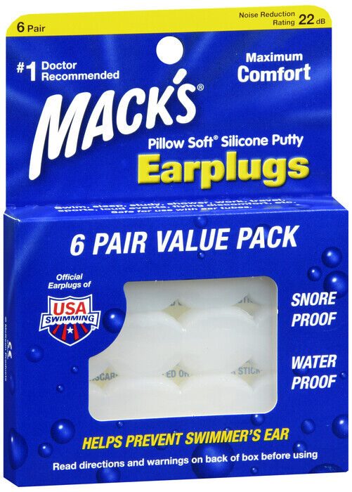 MACKS EAR PLUG PILLO SOFT WHITE  NRR22 6PR