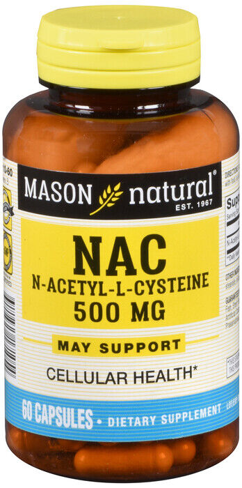 NAC AMINO ACID 500MG CAPSULES 60CT MASON   acetylcysteine ORAL CAPSULE 500 MG