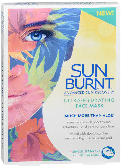 SUNBURNT ULTRA HYDRATING FACE MASK 4PK