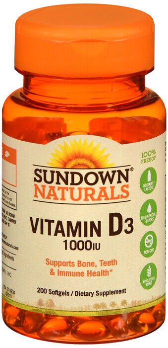 VITAMIN D3 1000IU SGC 200 CT SUNDOWN