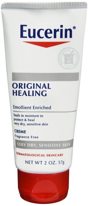 Eucerin Original Healing Rich Cream, For Extremely Dry Skin, 2 oz. Tube