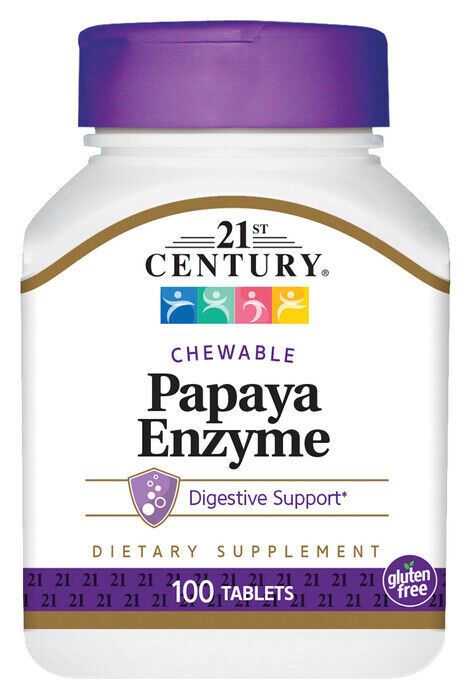 PAPAYA ENZYME CHEW TAB 100CT 21ST CENTURY