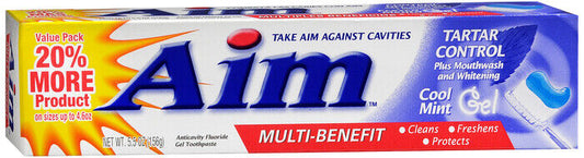 AIM MULTI BENEFIT TARTAR CONTROL TOOTH/PASTE 5.5OZ  6 Oz Pack of 5