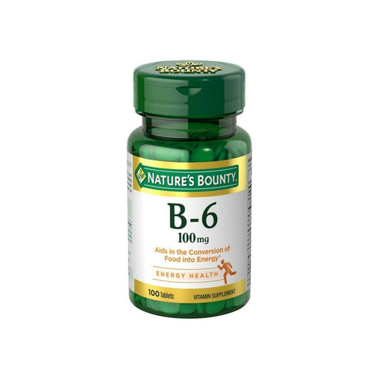 Nature's Bounty Vitamin B-6 100mg 100 Tablets