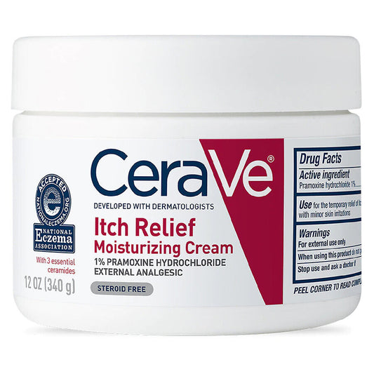 CERAVE ITCH RELIEF MOISTURIZE CREAM 12OZ