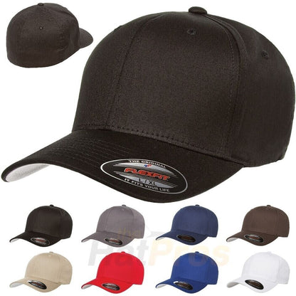 Flexfit  5001 Cotton Twill Fitted Baseball Cap Blank Plain Hat  Small/Medium