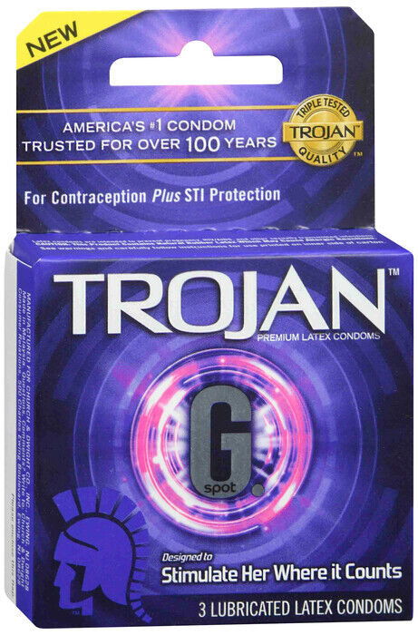 TROJAN G SPOT CONDOM 3CT