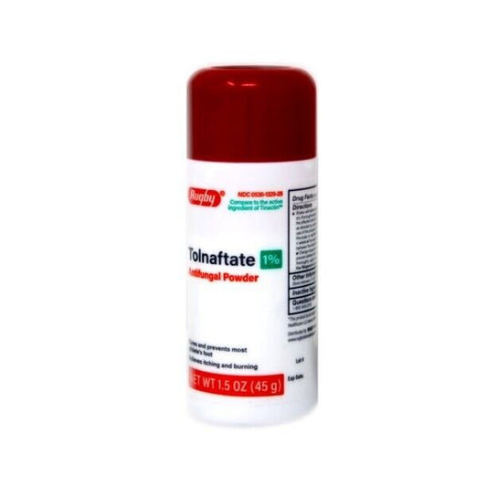 Rugby Tolnaftate Antifungal Powder Athlete's Foot Itch Fast Relief 1.5 oz