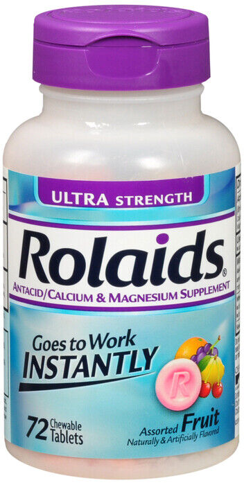 ROLAIDS ULTRA STRENGTH  TABLET FRUIT  20 BOTTLES OF 72 EACH