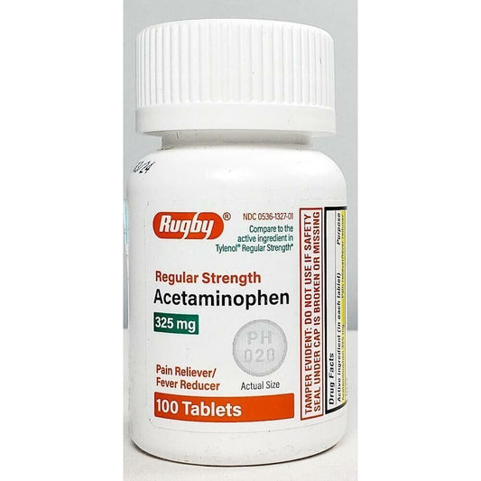 Rugby Acetaminophen 325 mg Tablets 100 Count