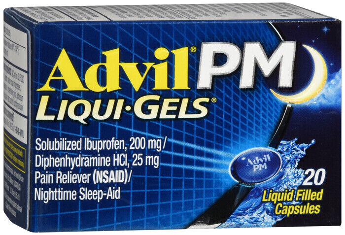 Advil PM Liquigel 200mg 20 count