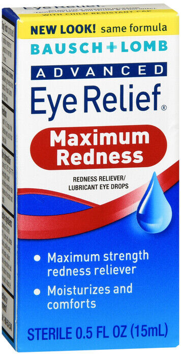 BAUSCH+LOMB ADVANCED EYE RELIEF DROPS MAXIMUM REDNESS 15ML