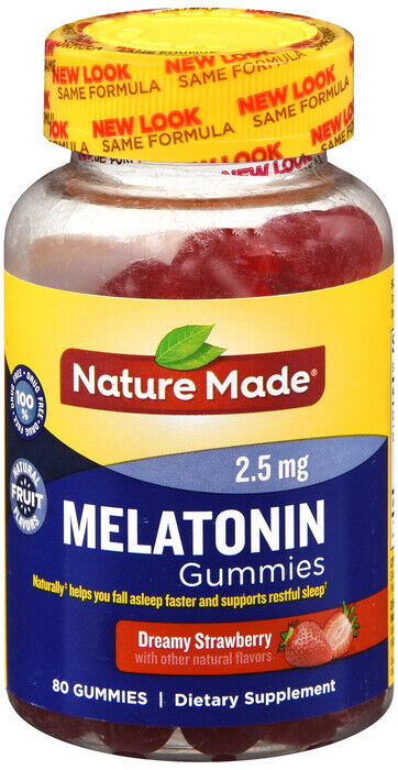 MELATONIN 2.5MG GUMMIES 80CT NATURE MADE