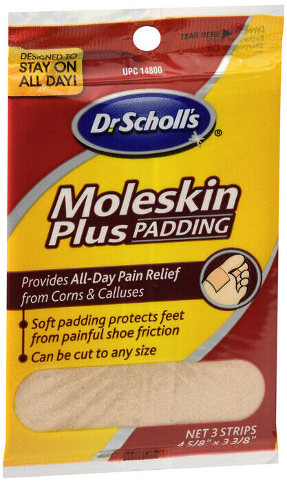 SCHOLLS MOLESKIN CUSHION 4 5/8X3 3/8 3CT