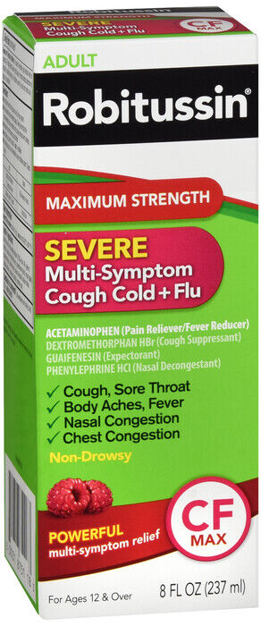 ROBITUSSIN SEVERE MS LIQ C/C/F 8OZ