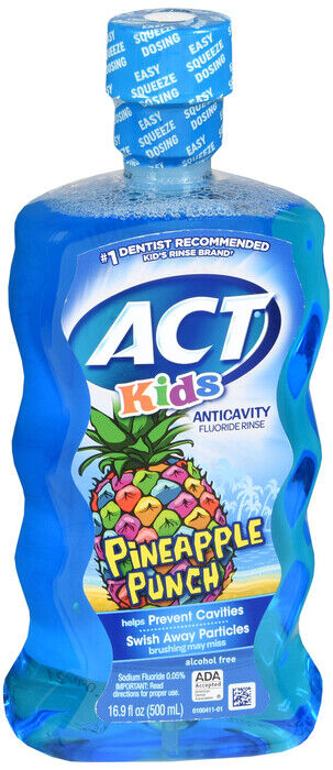 ACT ANTICAVITY KIDS PINEAPPLE PUNCH RINSE 16.9OZ  X 2 BOTTLES