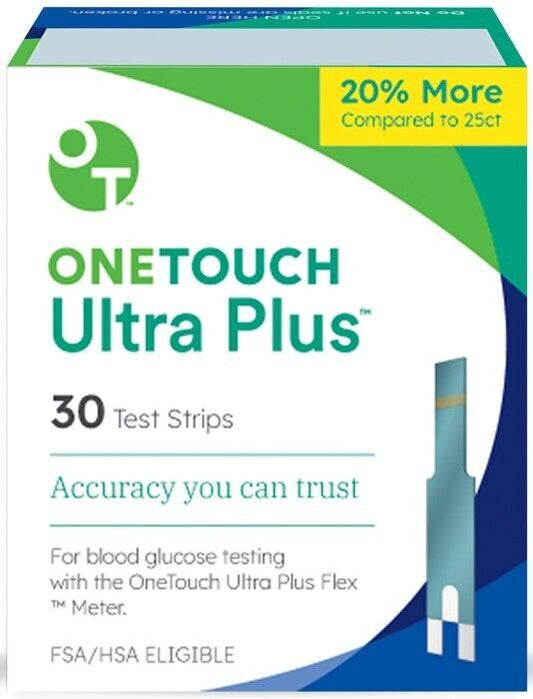 ONETOUCH Ultra Plus Test Strips (1-Box, 30ct)