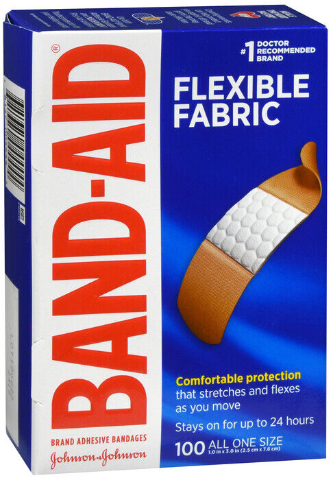 Band-Aid Bandages Flexible Fabric 1" x 3" 100ct  x 2