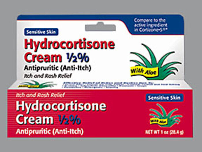 Taro Hydrocortisone 0.5% Cream with Aloe Vera Maximum Strength 1 Oz