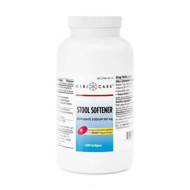 DOCUSATE SODIUM 100MG SGC 1000CT GCP