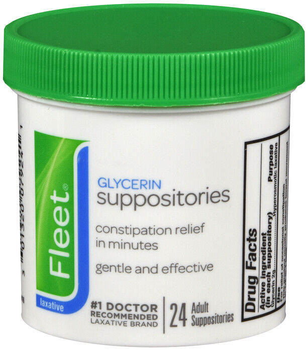 FLEET GLYCERIN SUPPOSITORY 24CT   glycerin RECTAL SUPP.RECT ADULT