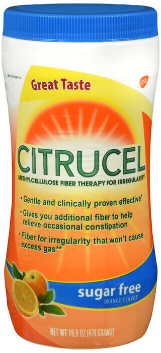 CITRUCEL POWDER ORANGE SUGAR FREE 16.9OZ