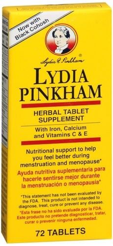 LYDIA PINKHAM TAB 72 COUNT x 2 bottlesm   144 total