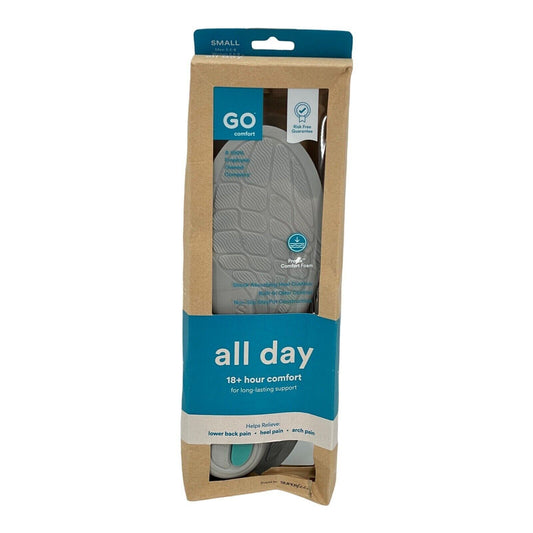 Go Comfort All Day 18+ HR Comfort Support Insoles Men 5.5-8 Women 6.5-9 Small