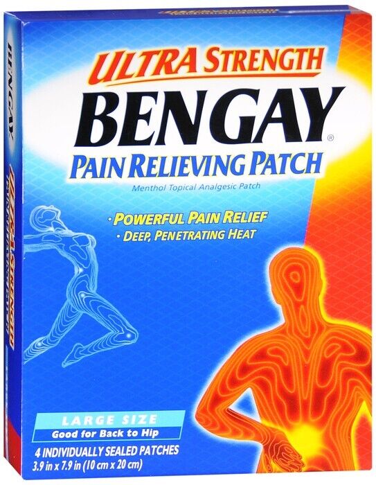 BENGAY PATCH ULTRA STRENGTH LARGE 4CT   menthol TOPICAL ADH. PATCH 5 %