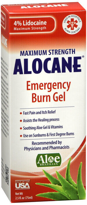 ALOCANE MAXIMUM STRENGTH EMERGENCY  BURN GEL 2.5OZ