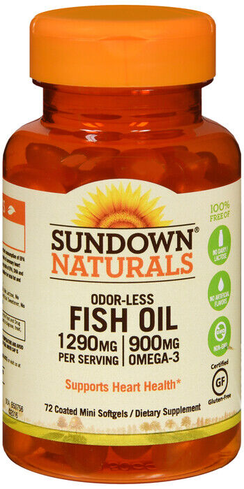 FISH OIL MINI 1290MG SOFTGEL 72CT SUNDOWN