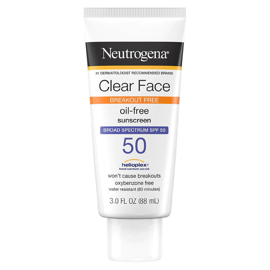 Neutrogena Clear Face Liquid Lotion Sunscreen With SPF 50  3.0fl oz