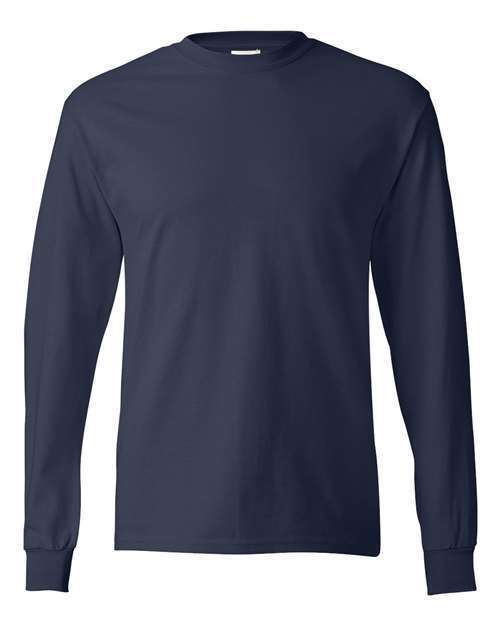 Hanes Brand  6 oz. 100% Cotton Long Sleeve T-Shirt Mens S-3XL Tagless Tee