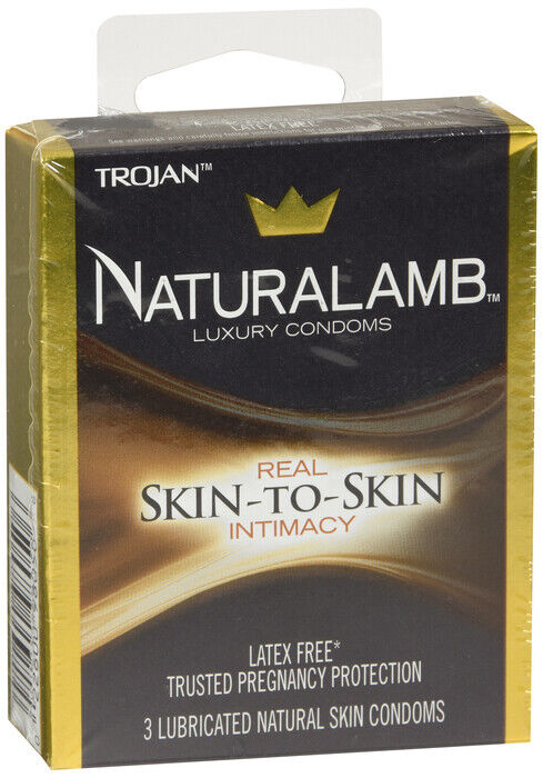 TROJAN NATURAL LAMB LUBRICATED CONDOM 10CT