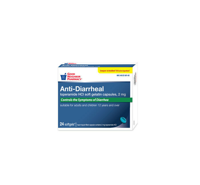 GNP ANTI-DIARRHEAL  2 MG CAPLETS 24ct  x 4 boxes  96 total